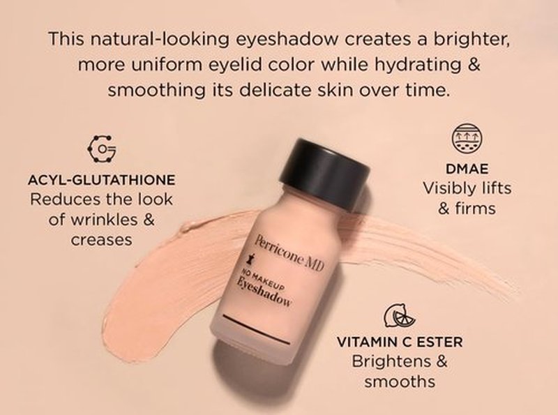 Perricone MD No Makeup Liquid Eyeshadow - Hydrating Anti-Aging Serum - Crease-Proof Satin Finish for All Ages