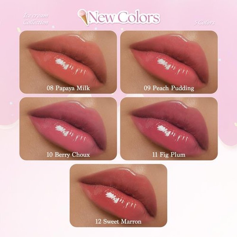 dasique Juicy Dewy Tint (09 Peach Pudding) 0.12 oz | Light Application with moisture | Long Lasting & wearing Glossy Lip Stain, Non-sticky | Vegan, Cruelty-free | Korean makeup | stocking stuffers