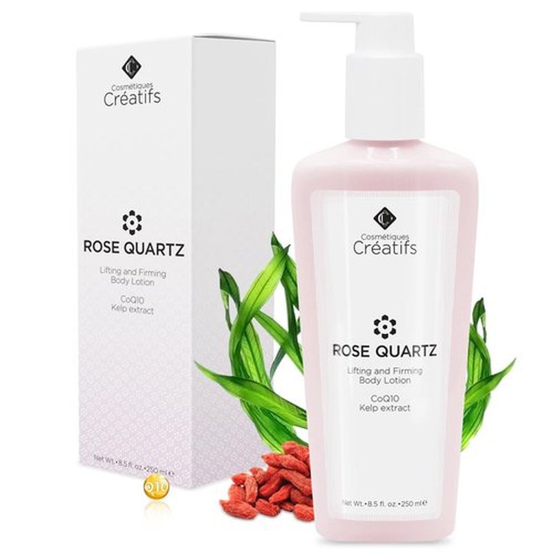 Cosmétiques Créatifs Rose Quartz Body Lotion with CoQ10, Kelp Extract and Hydrating Antioxidants, 8.5 fl. oz.