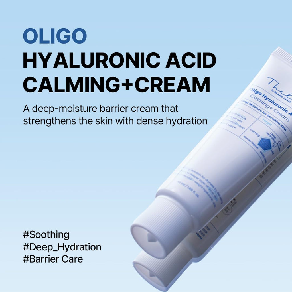 THE LAB BY BLANC DOUX Oligo Hyaluronic Acid Calming Cream - Face Moisturizer for Dry Skin with Hyaluronic Acid, Vegan, Soothing Skin Barrier Cream for Sensitive Skin, 50ml / 1.69 fl. oz