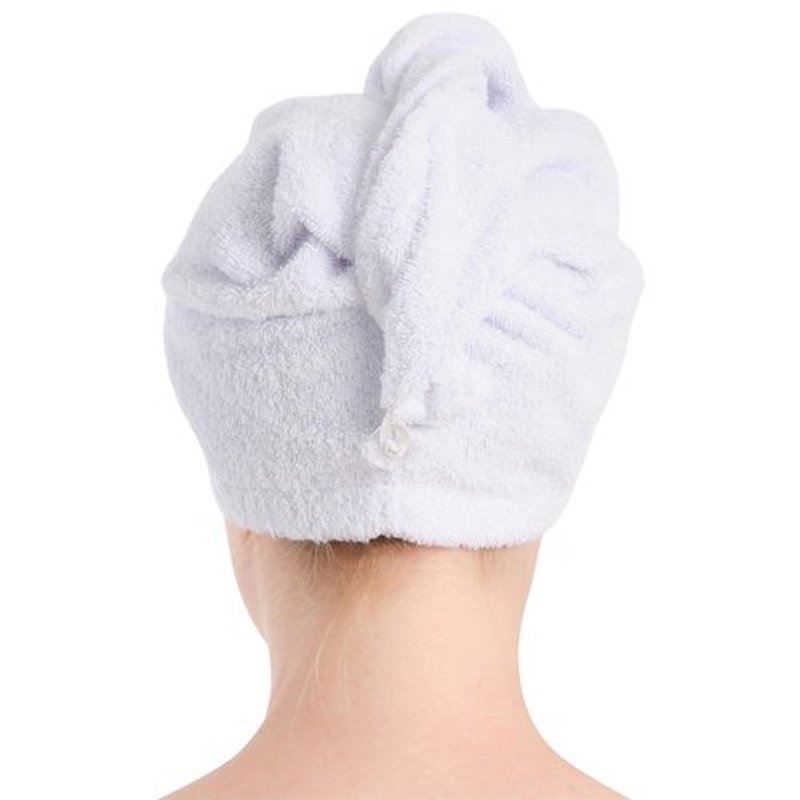 Seritaine Hair Towel Wrap for Women 2 Pack – 100% Turkish Cotton Turban for Wet Hair Quick Dry – Soft & Gentle Head Towel Cap– Soft and Absorbent Cotton - 10x26 inch