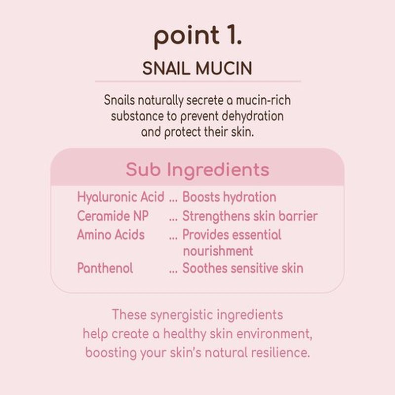 DEARBOO Glass Skin Snail Cream, 80mL – Lightweight Hydrating Facial Moisturizer with Snail Mucin for a Smooth, Radiant-Looking Complexion