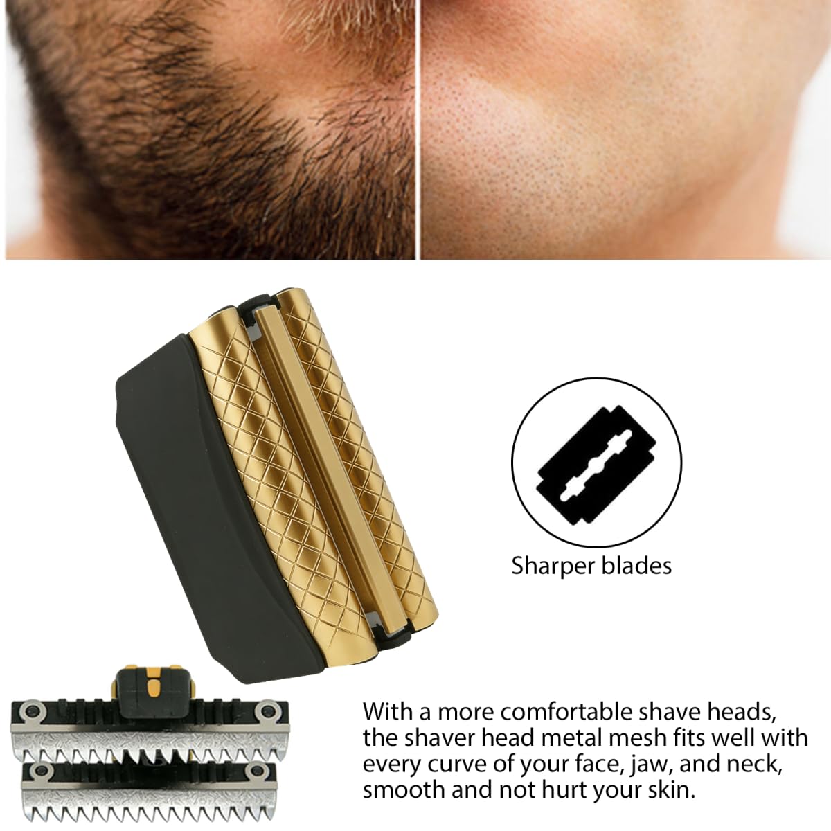 Upgraded 51B Black Electric Shaver Replacement Foil Head Razor Aceesories for Br aun WaterFlex Shaver 51B Mesh Cover 51S WaterFlex Cutter Net WF1s WF2s 5760 5758