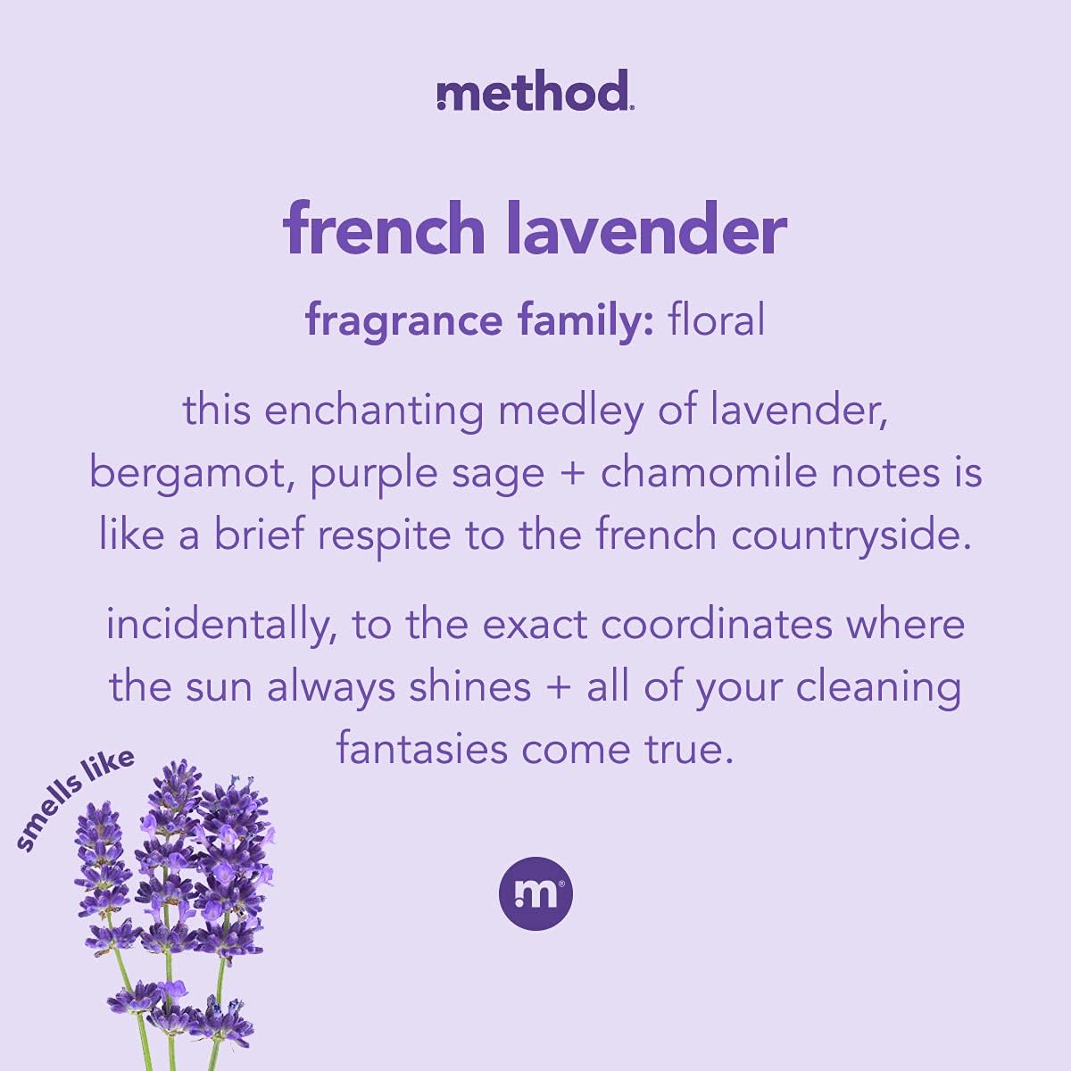 Method All-Purpose Cleaner Spray, French Lavender, Perfect for Most Counters, Tiles and More, 28 Fl Oz, (Pack of 8)