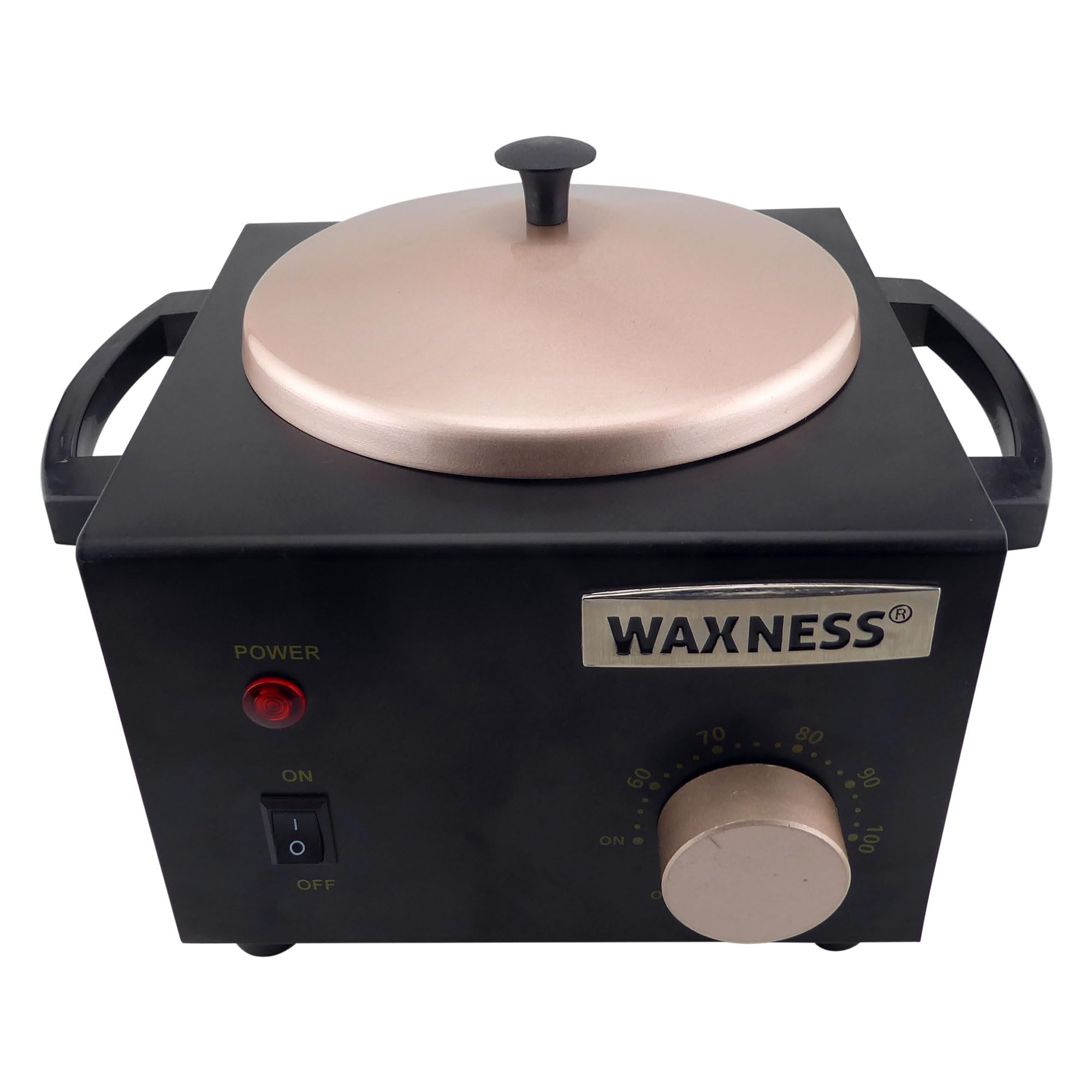 Waxness Professional Wax Warmer WN-5001 XL Black Elite-Series, Metallic Body, Holds 1.5 lb (680 g) Hard Wax & Soft Wax Tins,150W, 2-Year Warranty