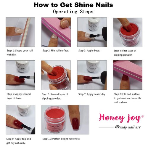 Honey Joy Color Changing Dip Powder Nail Set, Blue White Pink Purple Glitter Ombre Cold Warm Temperature Mood Change Nail Art Manicure DIY, No Nail Lamp Cured 6 PCS (W-3-1-2-8-10-17-10g/box)