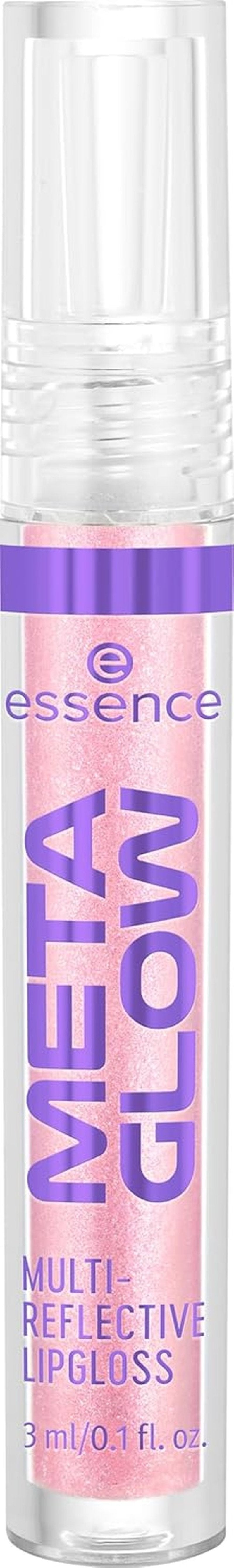 Essence | Meta Glow Multi-Reflective Lip Gloss - Iridescent Shimmer, Holographic Finish | Vegan & Cruelty-Free (02 | Digital Pink)