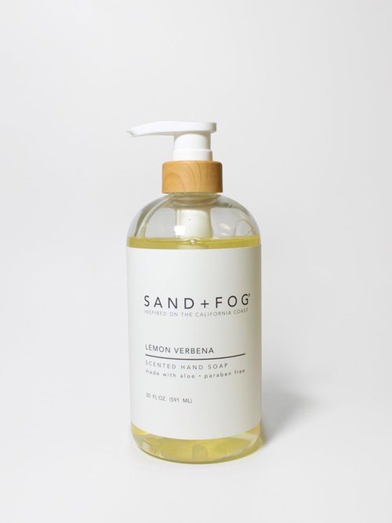 Sand + Fog Lemon Verbena- Scented Liquid Hand Soap - Moisturizing Hand Soap - Made with Aloe - Paraben Free - 20 oz