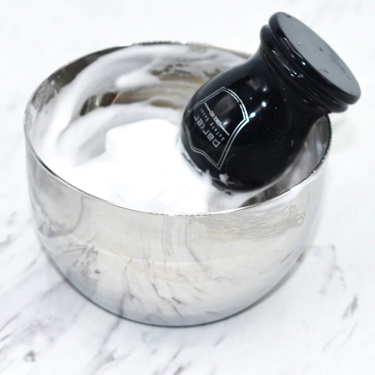 Parker Deluxe Unbreakable Stainless Steel Shaving Bowl – for use with your favorite Shave Soap or Lathering Shaving Cream