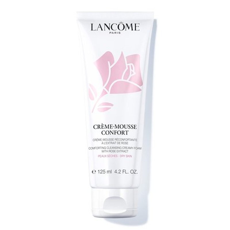 Lancôme Créme Mousse Confort Foaming Facial Cleanser - Gentle Hydrating Makeup Remover with Rosehip Oil | 4.2 Fl Oz