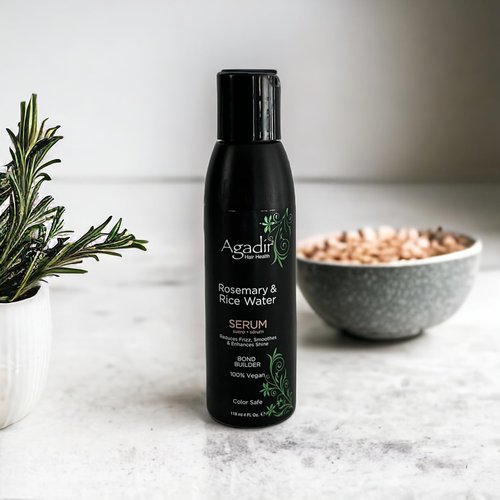Agadir Rosemary & Rice Water Hair Serum - Nourishing Formula for Healthy Hair | 4 oz.