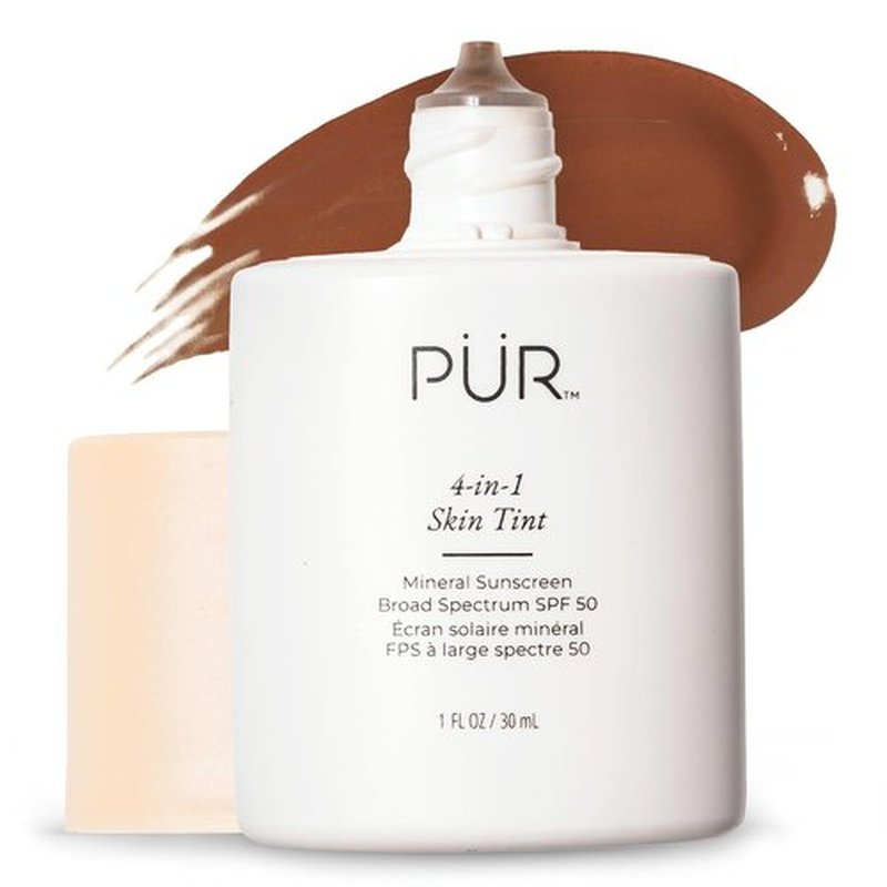 PÜR MINERALS Tinted Sunscreen for Face - 4-in-1 SPF 50 Mineral Protection | Lightweight Moisturizer & Primer