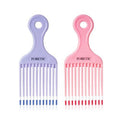 Foretic Smooth Hair Pick Comb for Curly, Thick, Medium to Long Hair, Facial Hair（Pink, Purple）