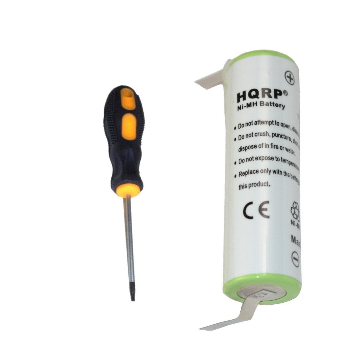 HQRP Battery Works with Philips Norelco T3000 T6000 T7000 T7500 T800 T860 G380 Razor/Shaver 10336 4822-138-10336 49x14mm Plus Screwdriver