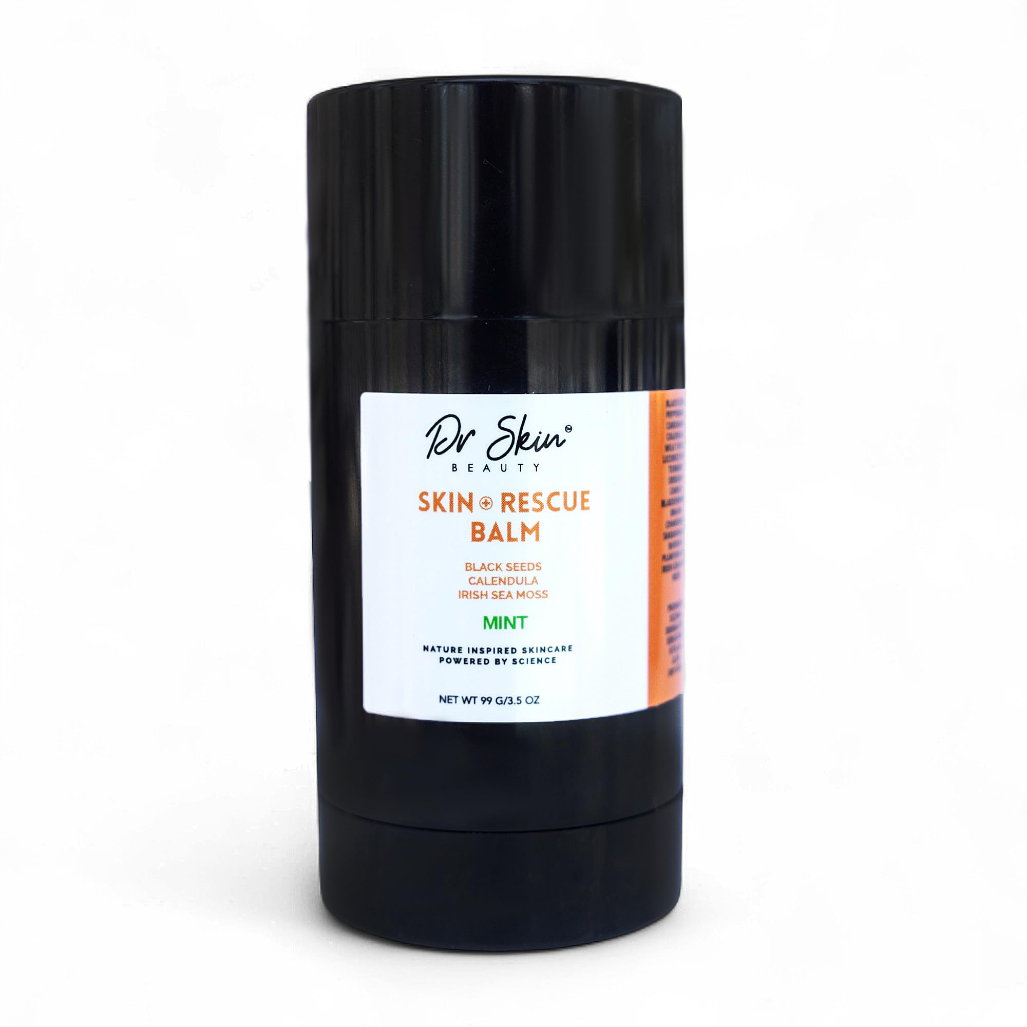 Dr. Skin Mint Rescue Balm - Plant Based Skin Moisturizer with 17+ Herbs Including Irish Sea Moss - Natural Recovery for Dry, Rough Areas - Repair Cracked Heels & Calms Irritation - 3.5oz