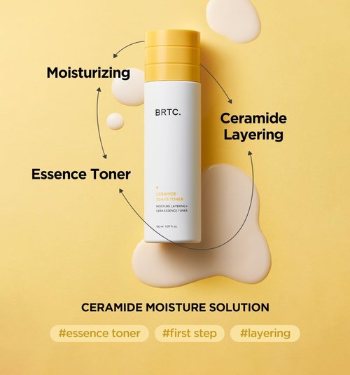 BRTC Ceramide Toner - Moisture Solution for Dry & Dull Skin | Essence Layering | 150ml (5.70 fl. oz)