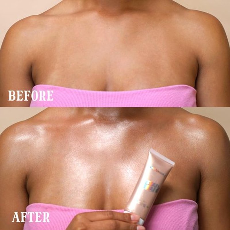 STARBEAM Illuminating Body Gel for Face & Body - Pink Glitter Gel with Argan Oil - Festival Body Glitter & Hydrating Shine - Perfect for Rave Outfits for Women, and Festival Looks (Cosmic Shine)