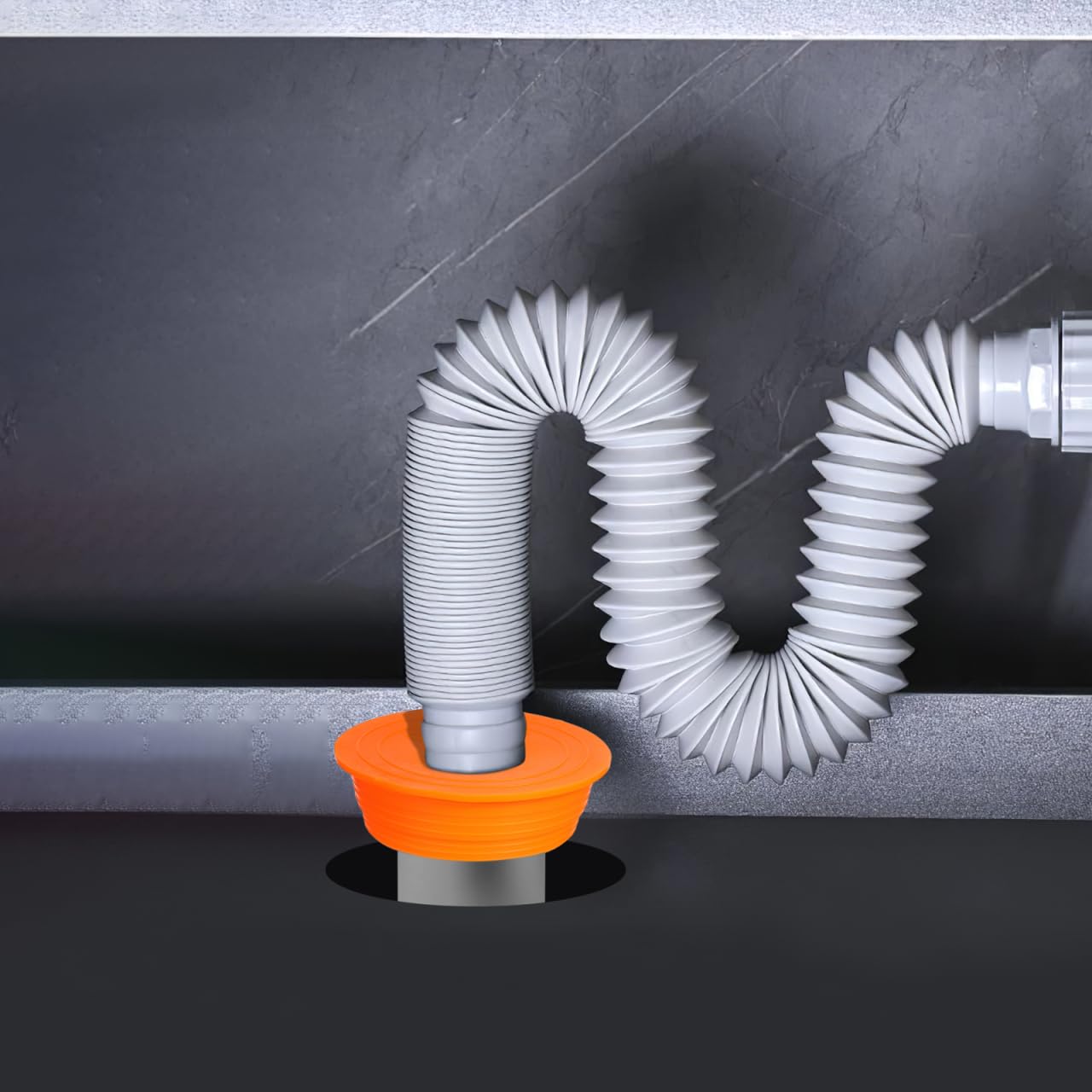Uonlytech Drain Backflow Preventer Silicone Odor Proof Drainage Trap Sewer Pipe Sealer for Home Washing Machine Bathroom Insert Drain Plug (Orange)