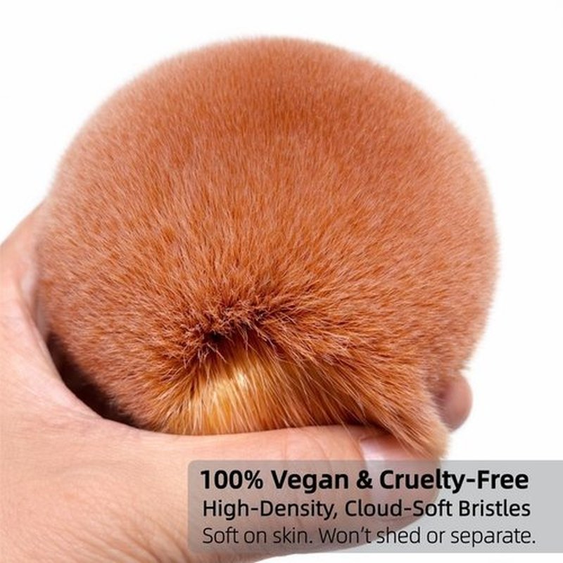 Skiennix Extra Large Self Tanner Brush - Ultra-Dense Kabuki Brush for Streak-Free Body Makeup & Bronzing