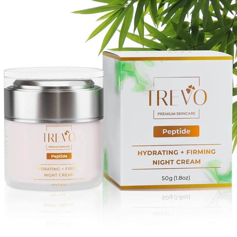 Trevo Peptide Hydrating Night Cream | Advanced Anti-Aging Face Moisturizer with Retinol & Vitamin B3 - 50g/1.8oz