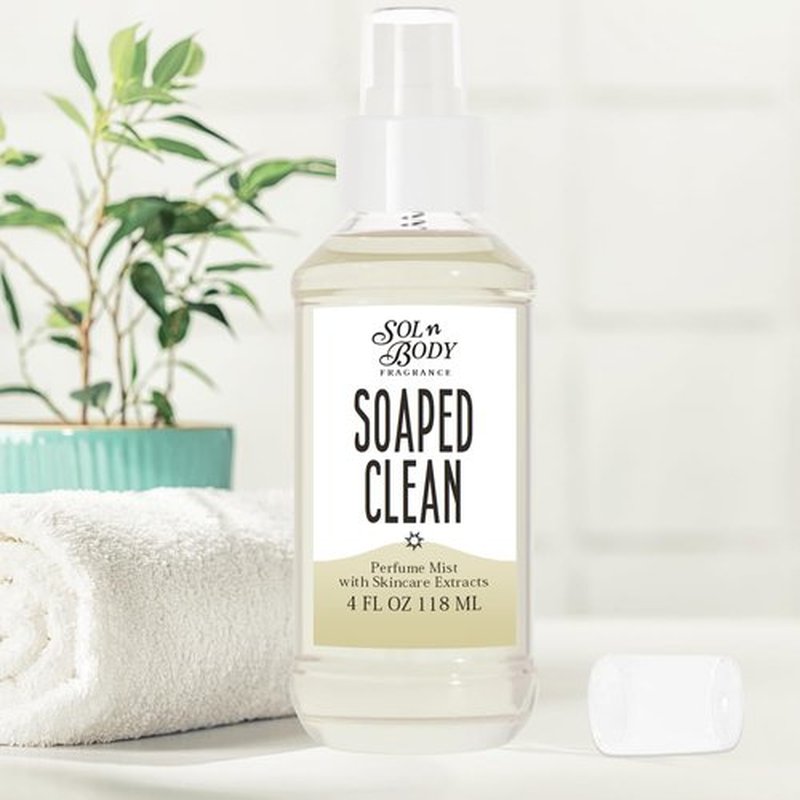 Solnbody SOAPED CLEAN Body & Hair Cologne Mist - Fresh Scent of Pure Soap, Cool Water & Clean Cotton