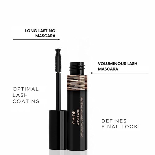 GA-DE Wavelash Mascara - Thickens & Volumizes Lashes with Wavemax Technology - Black - 0.49 oz
