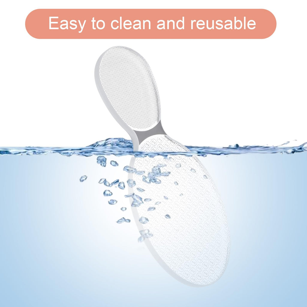 YBEATY 2 Pcs Nano Foot File Glass Nail File Foot Scrubber Callus Remover Rough and Smooth Sides Professional Pedicure Tools at Home Heel Scraper for Dead Skin Removal Cracking Wet and Dry Feet