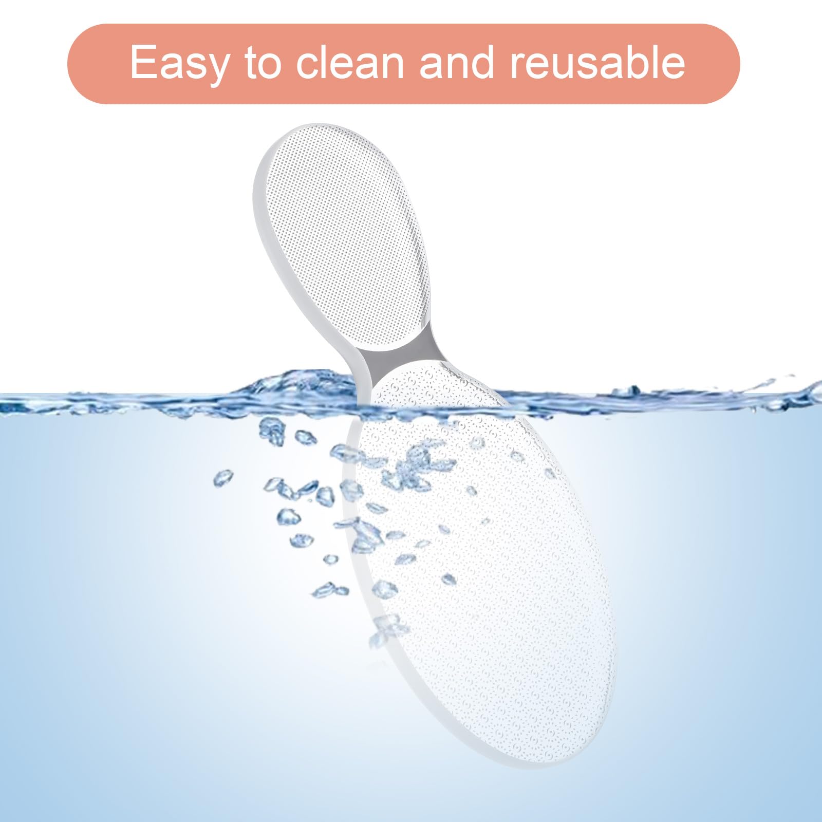 YBEATY 2 Pcs Nano Foot File Glass Nail File Foot Scrubber Callus Remover Rough and Smooth Sides Professional Pedicure Tools at Home Heel Scraper for Dead Skin Removal Cracking Wet and Dry Feet