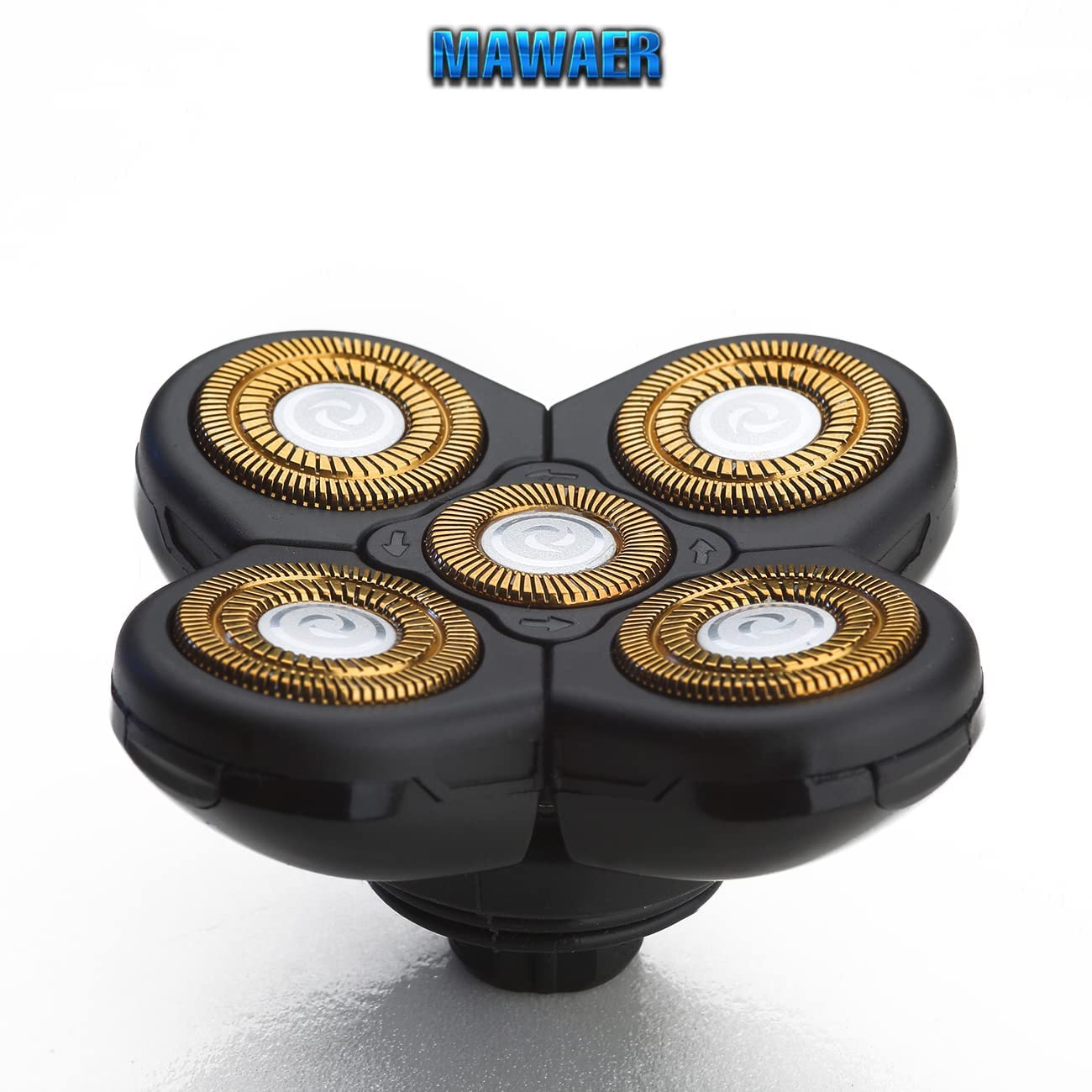 Universal 2PCS 5 Blades Head Shaver Replacement Blades Compatible with Freedom Gold Shaver and Some Brands. 5D Shaver Replacement Heads with Blade Cover and Cleaning Brush