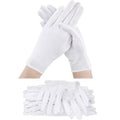 SATINIOR 60 Pcs Cotton Glove Stretchy Work Glove Reusable Mitten for Men Women Dry Hand Art Handling Coin Jewelry(White)