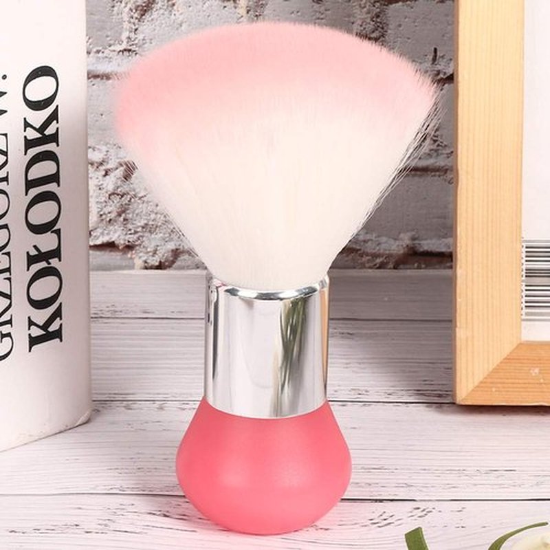 KooingTech Neck Duster Brush, Barber Neck Brush for Hair Cutting Fringe Trimming Beard Trimming Sweeping Broken Hair (Pink)