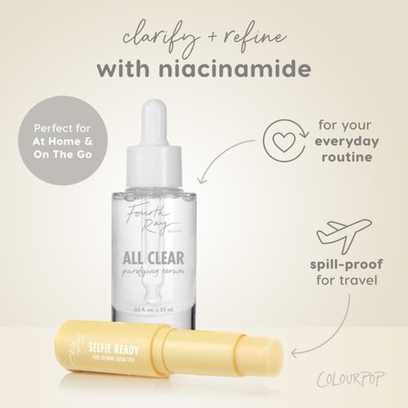 ColourPop All Clear Purifying Face Serum - Salicylic Acid Formula for Blemish Control & Even Skin Tone - 0.85 fl oz