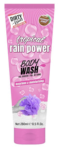 Dirty Works Tropical Rain Power Coconut Body Wash, Luxury Shower Gel, 280ml