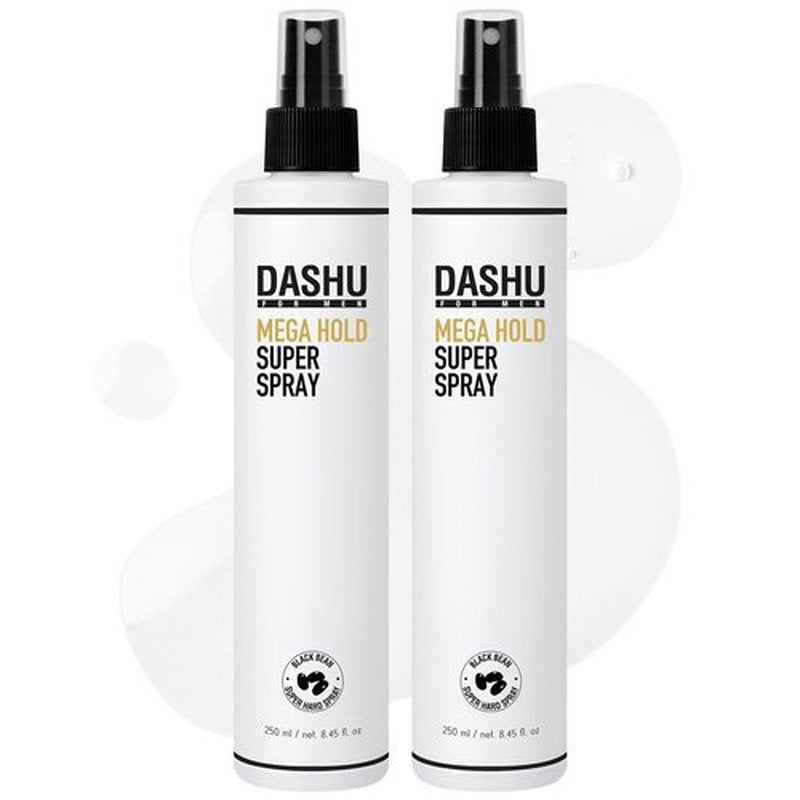 DASHU Hairspray - Mega Hold Super Spray for Long-Lasting Frizz Control | 8.45 fl oz (Two Bundle)