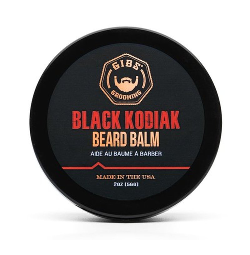 GIBS Grooming Black Kodiak Beard Balm - Nourishing Beard Care, 2 oz for Softness & Control