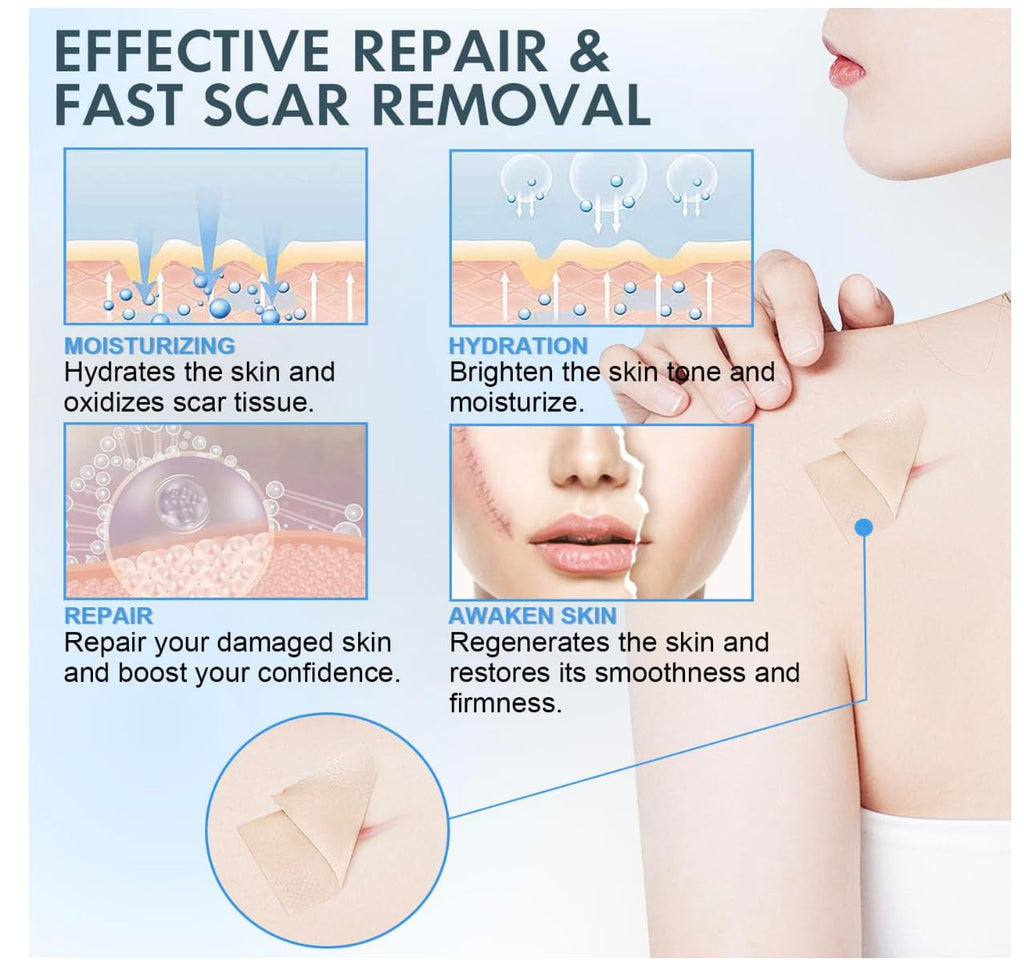 Silicone Scar Tape - Medical Grade Silicone Scar Sheets, 1.6" x 60" - 2 Pack - Professional Scar Removal Treatment for Keloid, C-Section, Surgery, Wrinkles - Reusable Scar Tape Strip
