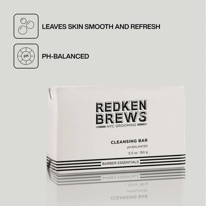 Redken Brews Men's Cleanse Bar - Moisturizing Multi-Purpose Soap for Face & Body, 5.3 Fl Oz