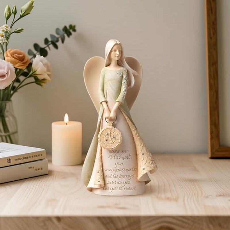 Retirement Gifts for Women - 6.5" Elegant Angel Figurine Set | Perfect for Coworkers, Teachers, Nurses & Friends