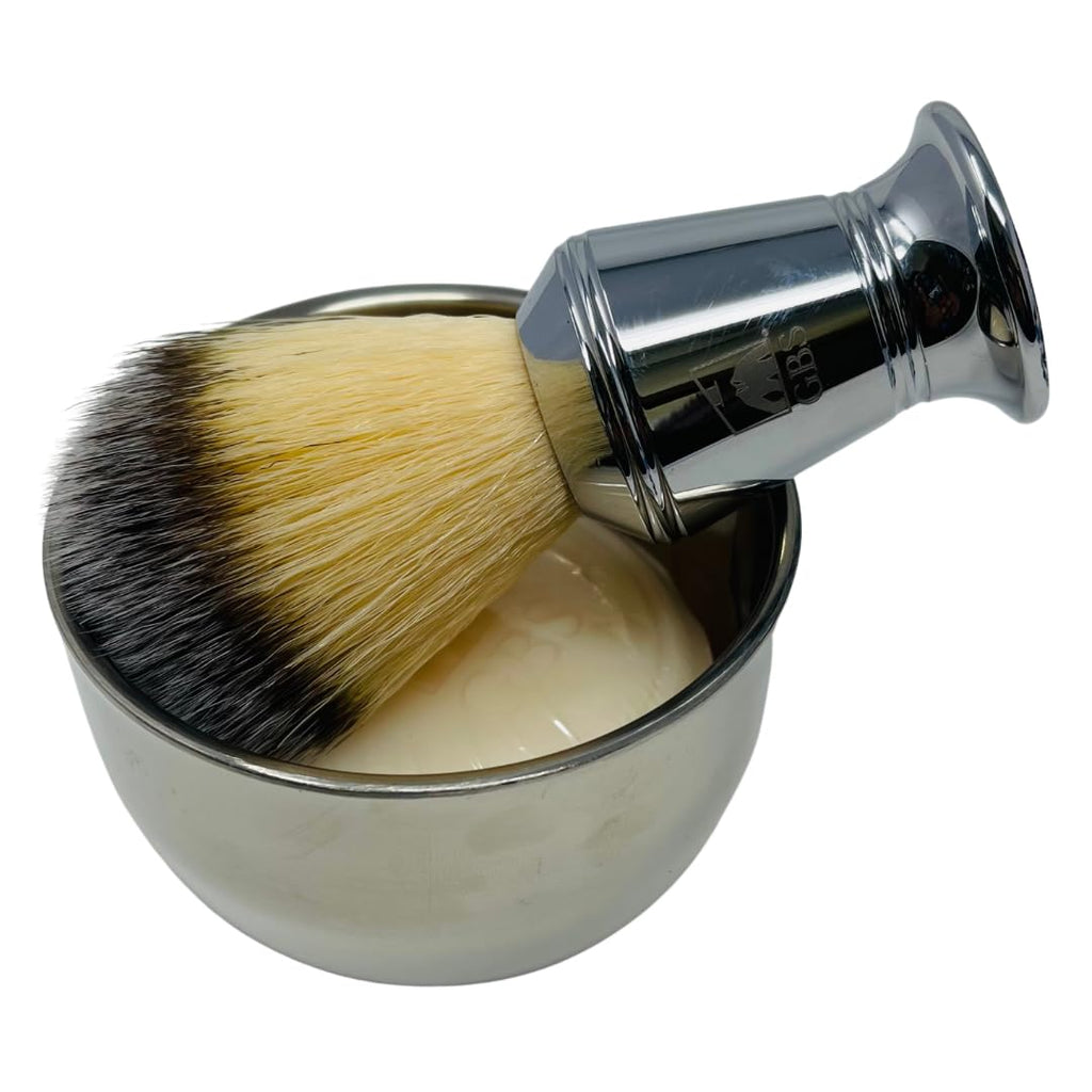 G.B.S Men's Heavy Duty DE MK 38 Men's Double Edge Safety Razor with Shaving Brush, Chrome Shave Brush and Razor Stand, Travel Razor Head Sleeve includes 10 Double Edge Blade Refills