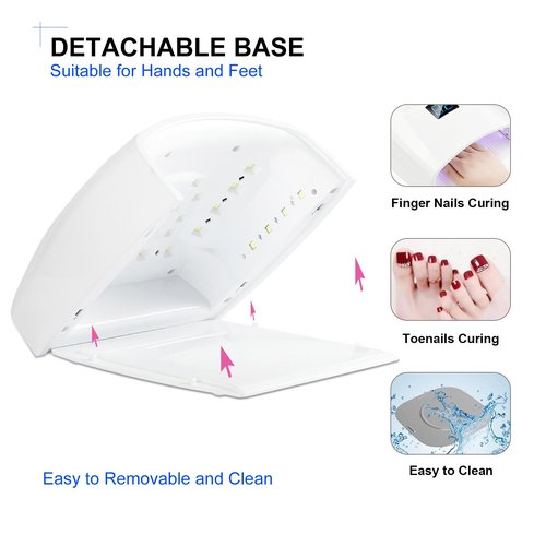 66W UV LED Nail Lamp, Professional Rechargeable Cordless UV Light for Gel Nails,5 Timer Settings Gel Nail Light, Nail Dryer Nail Art Manicure Tools for Home and Salon