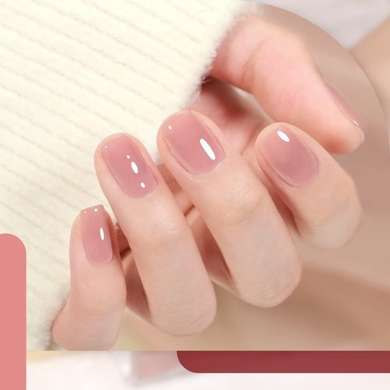 GAOY Jelly Gel Nail Polish Set - 6 Transparent Nude & Red Shades for Salon-Quality Manicure & DIY Nail Art