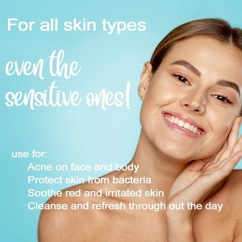 Clean Care Solutions Hypochlorous Acid Facial Cleanse Spray - Antibacterial Face Spray for Natural Acne Treatment - Refreshes, Soothes Irritation, Hydrates Skin - 8oz