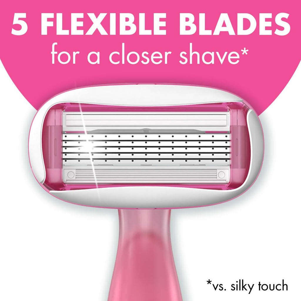BIC Soleil 5 Escape Women's Disposable 5 Blade Razors, Vanilla and Berry Scented Handles, Comfort Shield, 2-Pack