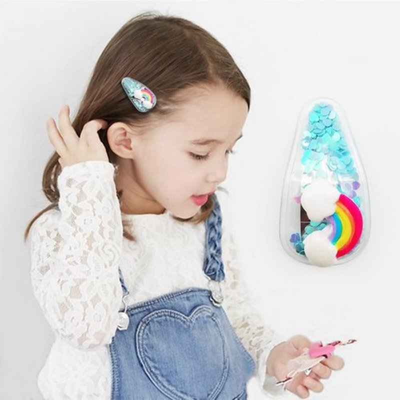 Sparkle Hair Clips for Girls by TANLOMY Transparent Fruit Hairpins, Snap Hair Clips with Glitter Sequins Inside, a Kid and Toddlers Pleaser as Gifts Shining Hair Accessories