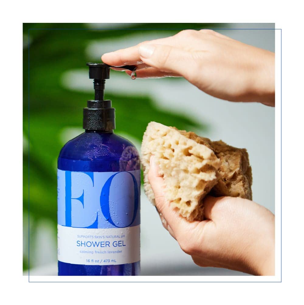 EO Shower Gel, 16 Ounce (Pack of 1), French Lavender, Body Wash made with Essential Oils for Men and Women