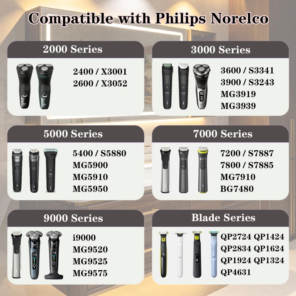5V Charger Cord for Philips Norelco 2000 2400 3000 3600 3900 5000 5400 7000 7600 7800 i9000 9000 Series Shaver Replacement Charging Cable Compatible with Phillips Multigroom/Body Groomer Trimmer