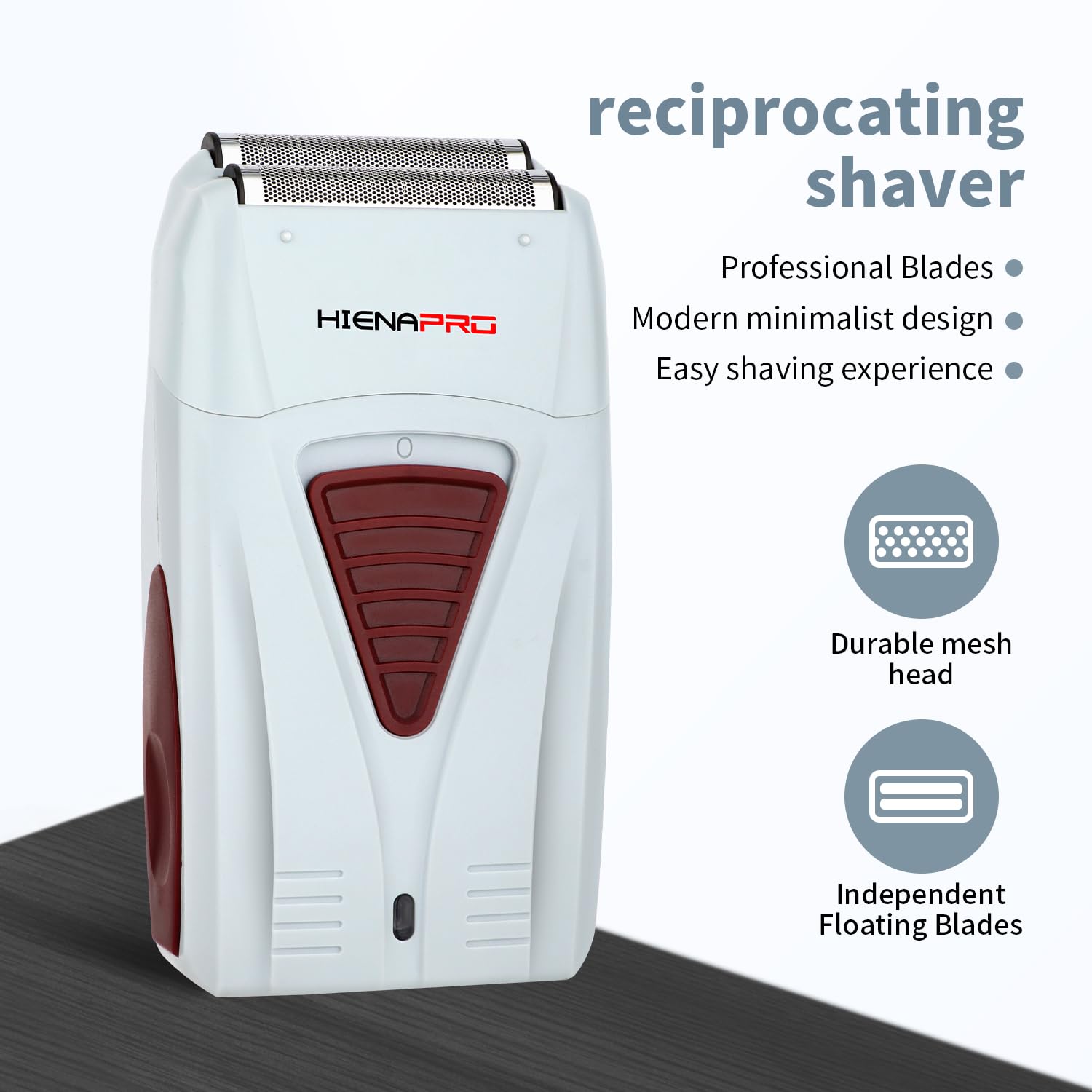 HIENA PRO Professional Reciprocating Electric Shaver for Men, Rechargeable Beard Trimmer and Bald Precision Trimmer, Cordless Men's Facial Grooming Tool, Gifts for Men.