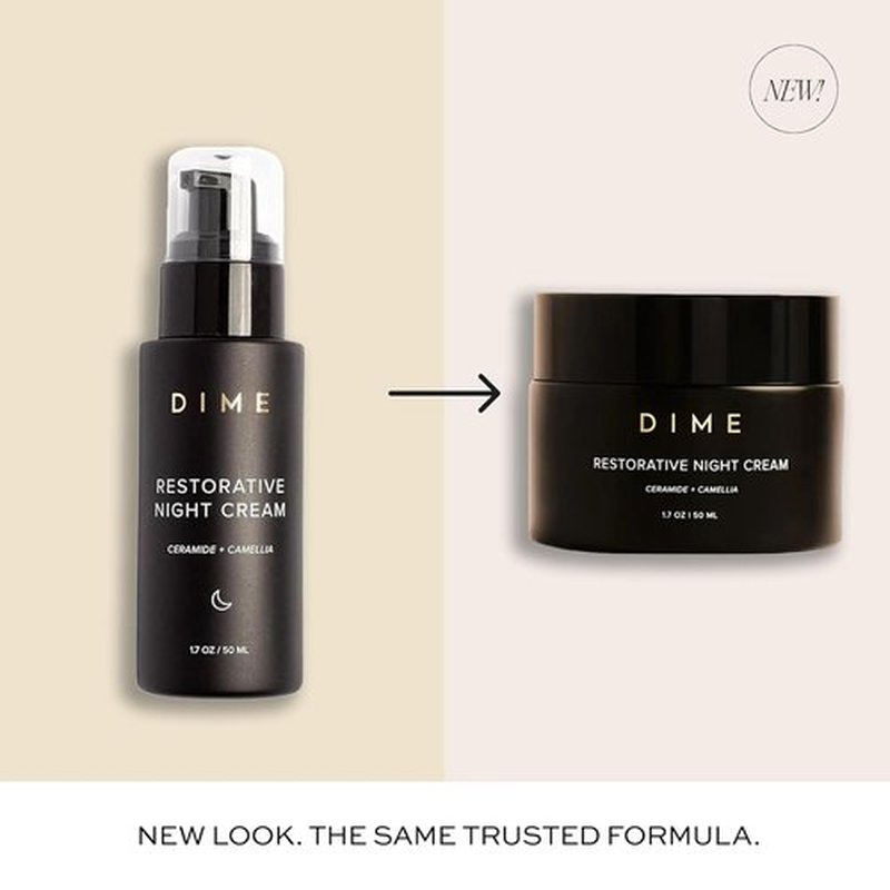 DIME Beauty Restorative Night Cream - Anti-Aging Face Moisturizer with Ceramides & Peptides | 1.7 oz / 50 ml