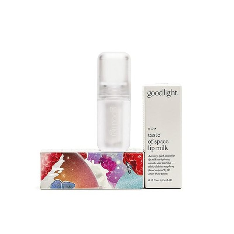 Taste of Space Lip Milk - Long Lasting Moisturizing Lip Primer & Mask with Collagen | Raspberry Flavor, 0.15 Fl. Oz.