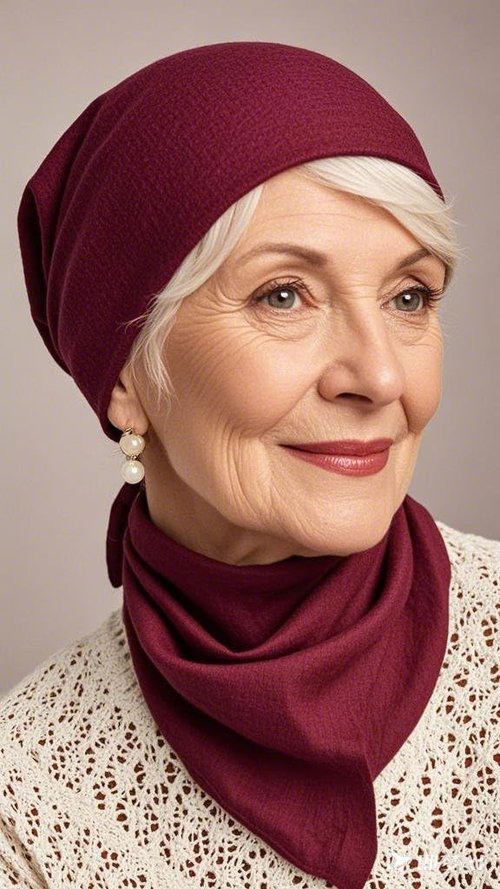 Pemilosci Premium Double Layer Cotton Bandana Head Hair Neck Scarf Scarves, Headband, Head Wrap for Women 28 x 28 inch - CPS02 Red